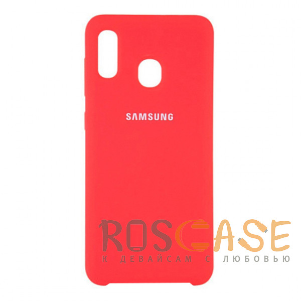 Фото Красный Чехол Silicone Cover для Samsung Galaxy A20 / A30