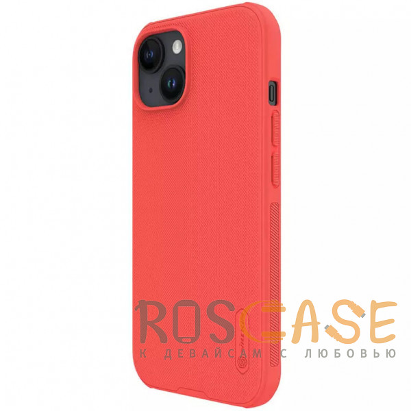 Фотография Красный Nillkin Super Frosted Shield Pro | Матовый чехол из пластика и ТПУ для iPhone 15