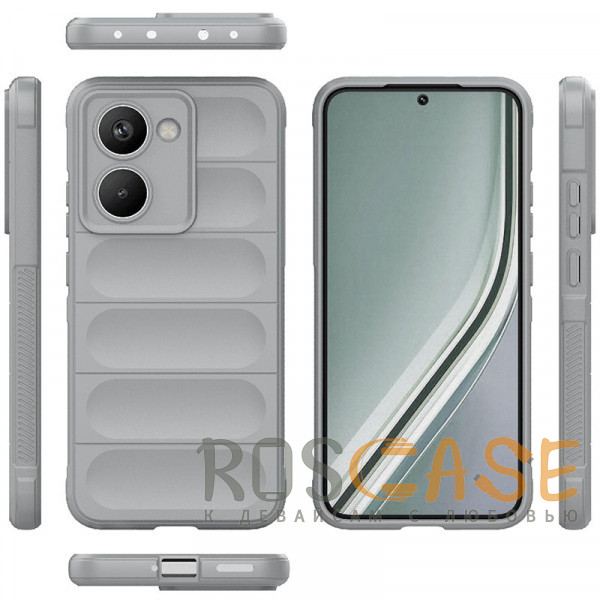 Фото Серый Flex Silicone | Противоударный чехол для Realme P3 Ultra 5G с защитой камеры и микрофиброй