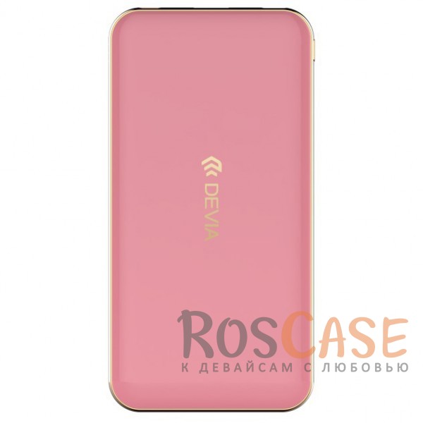 Фото Розовый Тонкое портативное зарядное устройство 10000Mah 1 USB со встроенным LED индикатором заряда