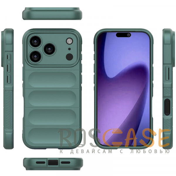 Фото Зеленый Flex Silicone | Противоударный чехол для iPhone 17 Pro с защитой камеры и микрофиброй