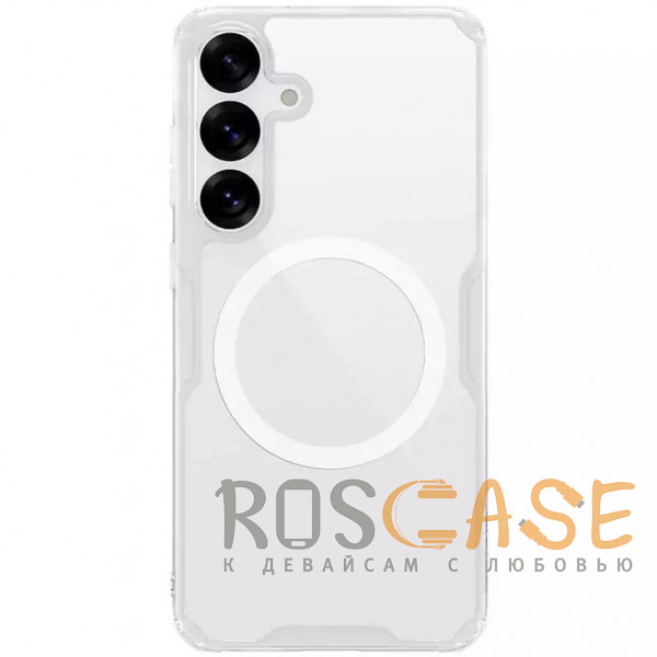 Фото Прозрачный Nillkin Nature PRO Magnetic | Прозрачный силиконовый чехол с поддержкой Magsafe для Samsung Galaxy S25