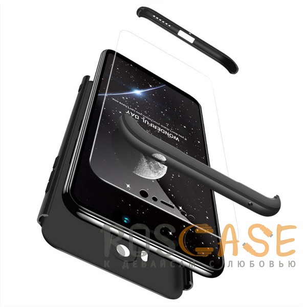 Фотография Черный GKK LikGus 360° | Двухсторонний чехол для Xiaomi Pocophone F1 с защитными вставками