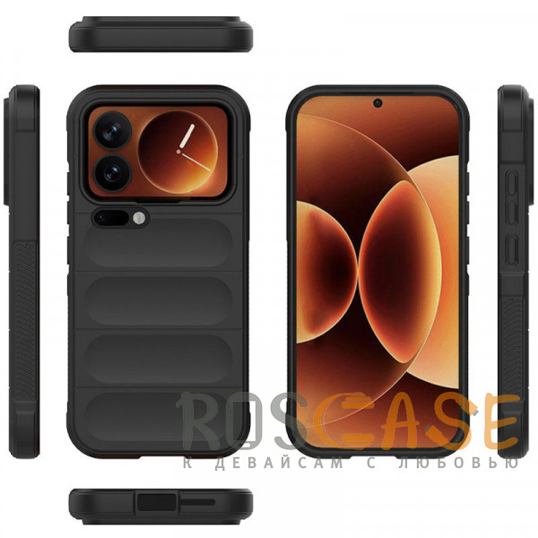 Фото Черный Flex Silicone | Противоударный чехол для Xiaomi Mi 17 Pro с защитой камеры и микрофиброй