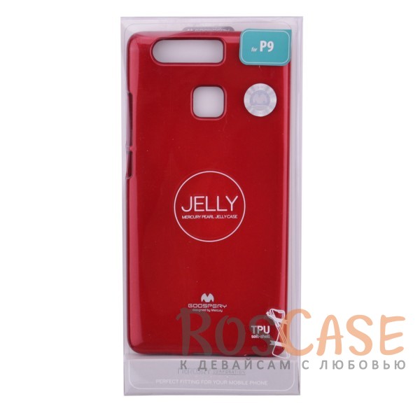 Фотография Красный Mercury Jelly Pearl Color | Яркий силиконовый чехол для для Huawei P9
