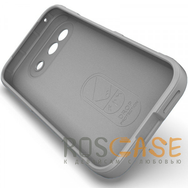 Изображение Серый Flex Silicone | Противоударный чехол для Google Pixel 9a с защитой камеры и микрофиброй