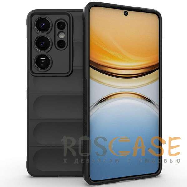 Фото Черный Flex Silicone | Противоударный чехол для Samsung Galaxy S26 Ultra с защитой камеры и микрофиброй