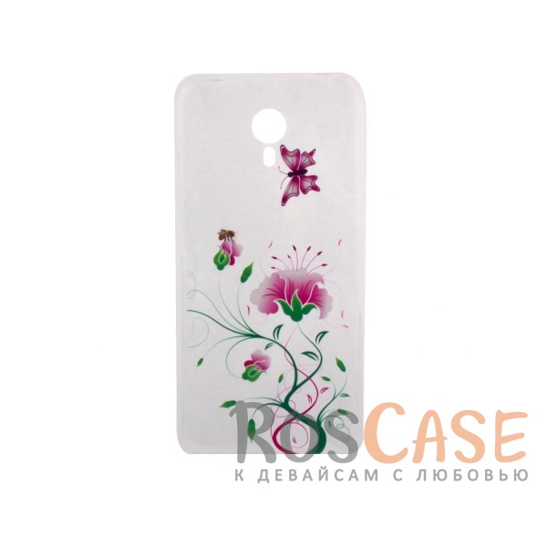 

TPU чехол Cute Print для Meizu M3 Note (Flowers and Butterfly)