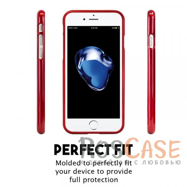 Фотография Красный Mercury Jelly Pearl Color | Яркий силиконовый чехол для для Apple iPhone 7 plus / 8 plus (5.5")