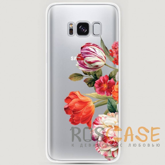 Фото RosCase | Силиконовый чехол Весенний букет на Samsung G950 Galaxy S8
