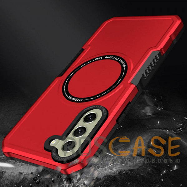 Изображение Красный Magnetic Armor | Противоударный чехол с поддержкой MagSafe для Samsung Galaxy S21 FE
