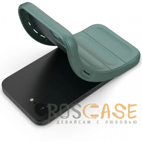 Фотография Зеленый Flex Silicone | Противоударный чехол для iPhone 16e с защитой камеры и микрофиброй