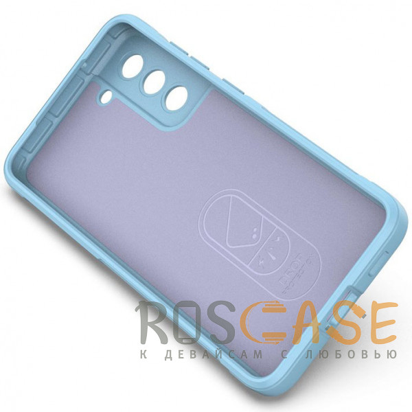 Изображение Голубой Flex Silicone | Противоударный чехол для Samsung Galaxy S21 FE с защитой камеры и микрофиброй
