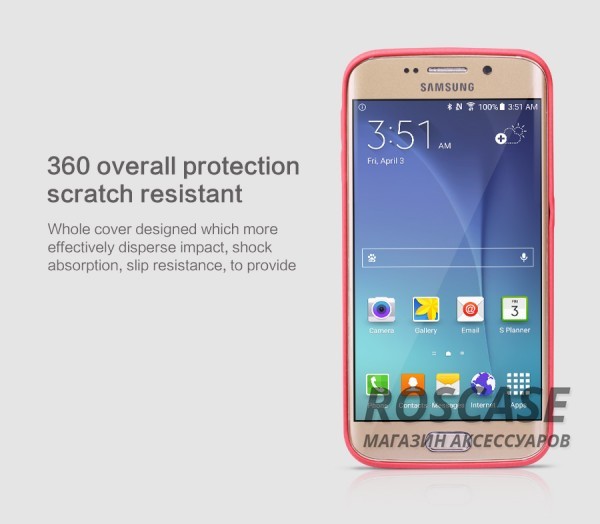Фотография Красный Nillkin Victoria | Ультратонкий чехол для Samsung G925F Galaxy S6 Edge