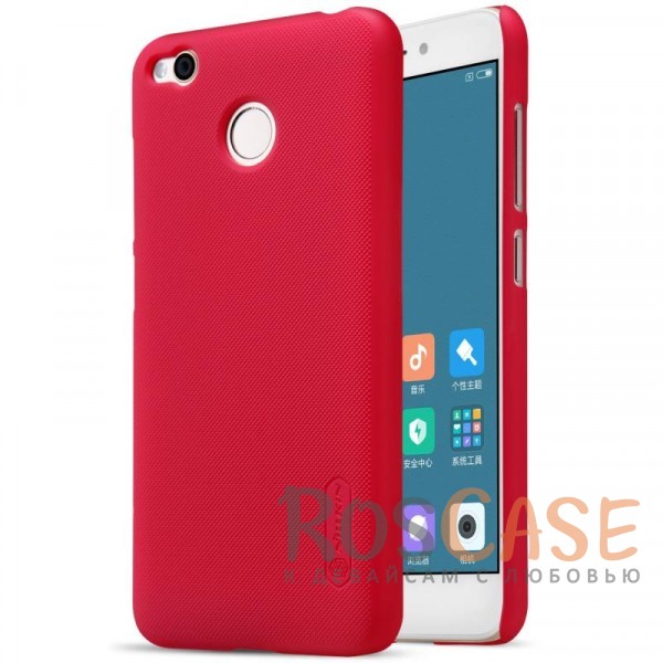 Фото Красный Nillkin Super Frosted Shield | Матовый чехол для Xiaomi Redmi 4X (+ пленка)