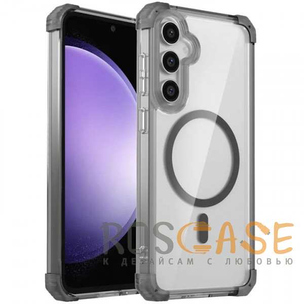 Фото Черный Nature Magnetic | Прозрачный противоударный чехол с поддержкой MagSafe для Samsung Galaxy S24 FE