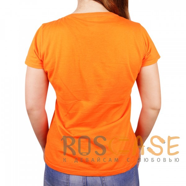Фотография Оранжевый Muscle Rabbit | Женская футболка с принтом "Train hard"