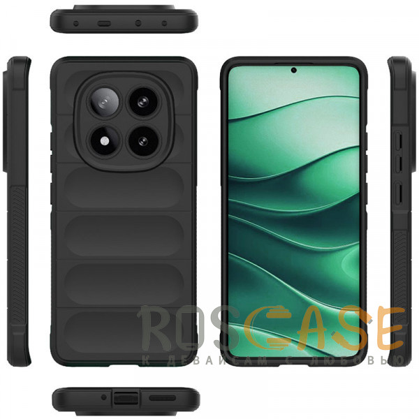Фото Черный Flex Silicone | Противоударный чехол для Xiaomi Redmi Note 14 Pro 4G с защитой камеры и микрофиброй
