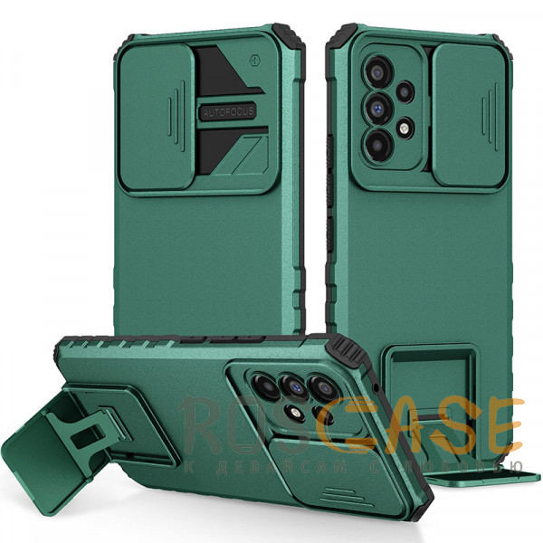 Фото Зеленый CamShield Holder | Противоударный чехол-подставка для Samsung Galaxy A52 / A52s с защитой камеры