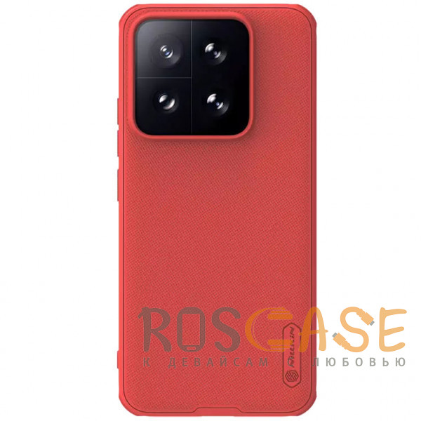 Фото Красный Nillkin Super Frosted Shield Pro | Матовый чехол из пластика и ТПУ для Xiaomi Mi 14