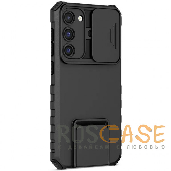 Изображение Черный CamShield Holder | Противоударный чехол-подставка для Samsung Galaxy S23 Plus с защитой камеры