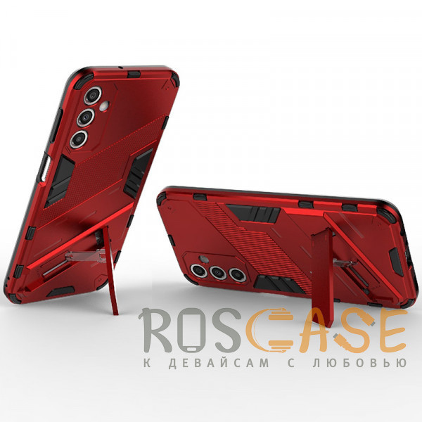 Фотография Красный Megatron | Противоударный чехол-подставка для Samsung Galaxy A24 с защитой камеры
