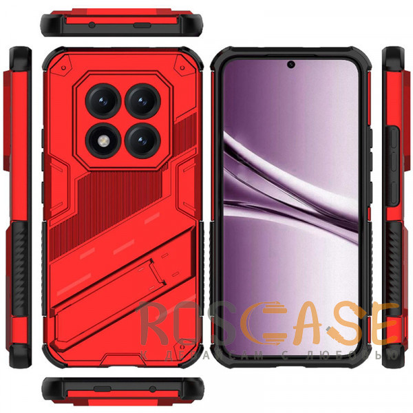 Изображение Красный Megatron | Противоударный чехол-подставка для Xiaomi Redmi Note 15 Pro Plus с защитой камеры