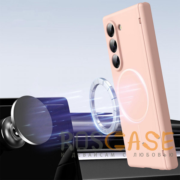 Изображение Розовый Чехол 3D с Magsafe и внешним стеклом для Samsung Galaxy Z Fold 6