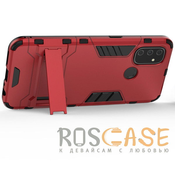Изображение Красный Transformer | Противоударный чехол-подставка для OnePlus Nord N100 с мощной защитой корпуса