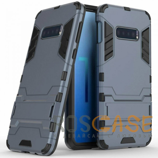 Фотография Синий Transformer | Противоударный чехол-подставка для Samsung Galaxy S10e с мощной защитой корпуса