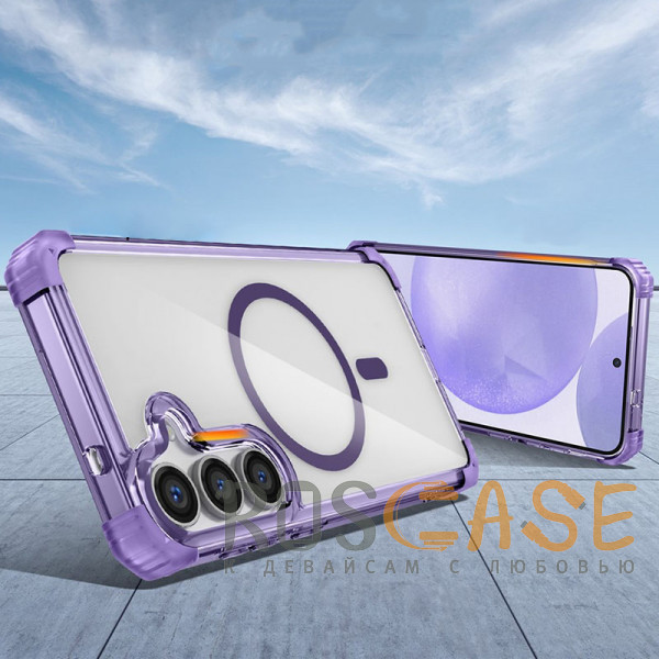 Фото Фиолетовый Nature Magnetic | Прозрачный противоударный чехол с поддержкой MagSafe для Samsung Galaxy S26 Plus