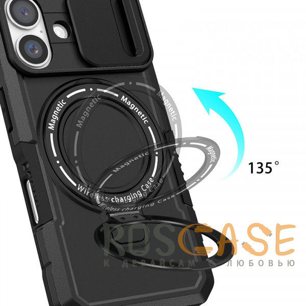 Фото Черный CamShield MagSafe | Противоударный чехол для iPhone 17 со шторкой для камеры