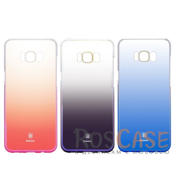 Фото Блестящая прозрачная накладка Baseus Glaze Ultrathin из тонкого пластика с бензиновым отливом и градиентной расцветкой для Samsung G950 Galaxy S8