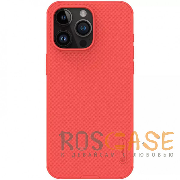 Фото Красный Nillkin Super Frosted Shield Pro | Матовый чехол из пластика и ТПУ для iPhone 15 Pro Max