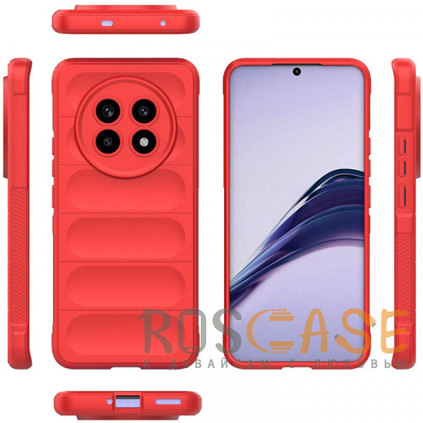 Фото Красный Flex Silicone | Противоударный чехол для Realme 13 Pro / 13 Pro Plus с защитой камеры и микрофиброй