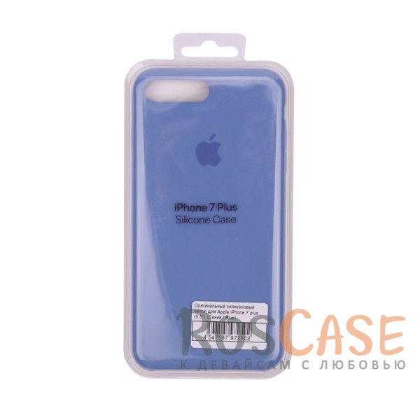 Фотография Синий / Blue Оригинальный силиконовый чехол для Apple iPhone 7 plus (5.5") (реплика)