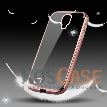 Фотография Розовый Силиконовый чехол для Samsung i9500 Galaxy S4 с глянцевой окантовкой