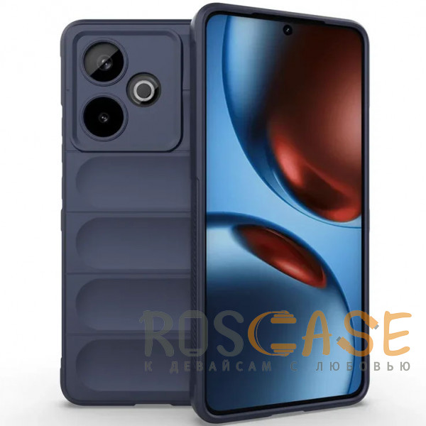 Фото Темно-синий Flex Silicone | Противоударный чехол для Realme GT7 / GT 7 / 7T с защитой камеры и микрофиброй