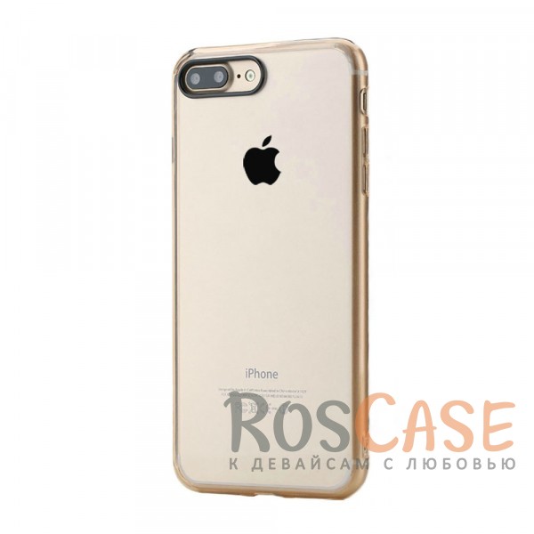 Фотография Золотой / Transparent Gold Rock Pure | Пластиковый чехол для Apple iPhone 7 plus / 8 plus (5.5") с дополнительной защитой углов и кнопок