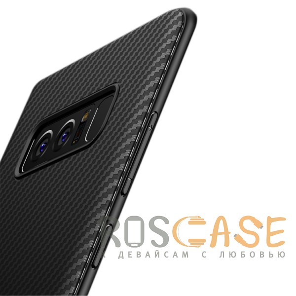 Фото Черный iPaky Musy | Ультратонкий чехол для Samsung Galaxy Note 8 с карбоновым покрытием