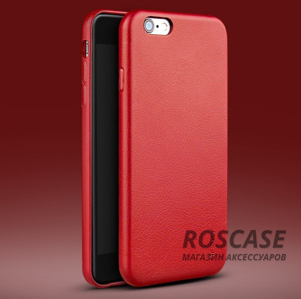 Фото Красный iPaky Leather натур. кожа | Чехол для Apple iPhone 6/6s (4.7")
