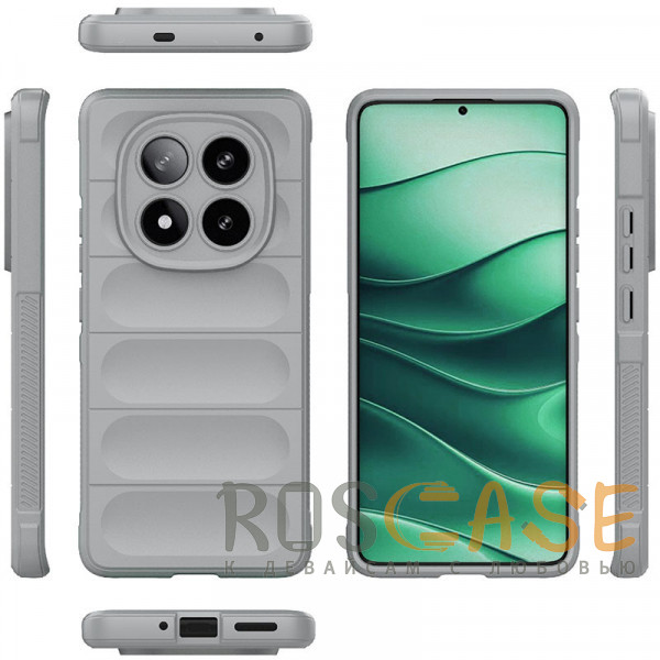 Фото Серый Flex Silicone | Противоударный чехол для Xiaomi Redmi Note 15 Pro Plus с защитой камеры и микрофиброй