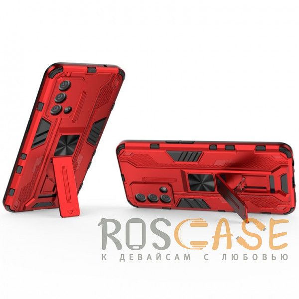 Фотография Красный Galvatron | Противоударный чехол-подставка для Realme GT Master Edition с защитой камеры