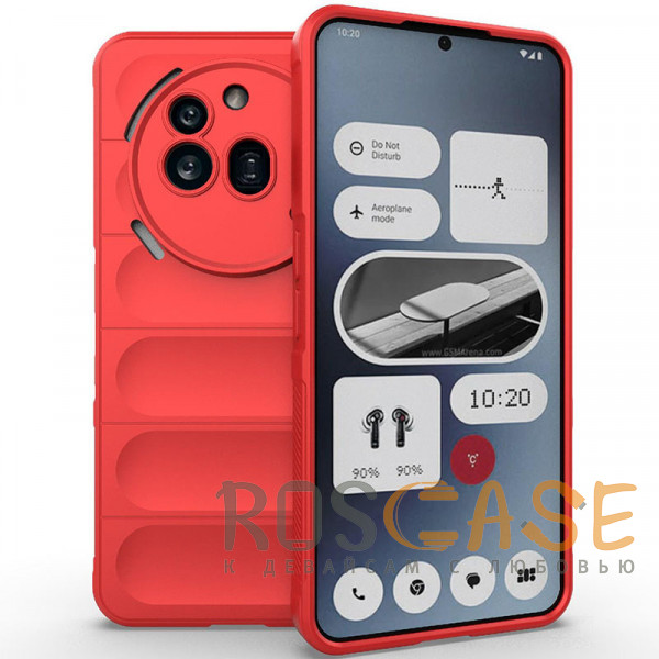 Фото Красный Flex Silicone | Противоударный чехол для Nothing Phone 3a Pro с защитой камеры и микрофиброй