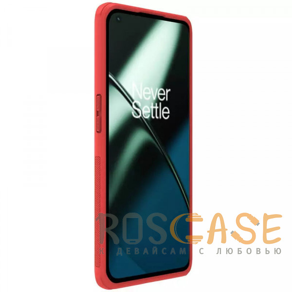Изображение Красный Nillkin Super Frosted Shield Pro | Матовый чехол из пластика и ТПУ для OnePlus 11