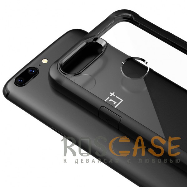 Фото Черный iPaky Hard Original | Прозрачный чехол для OnePlus 5T с защитными бортиками