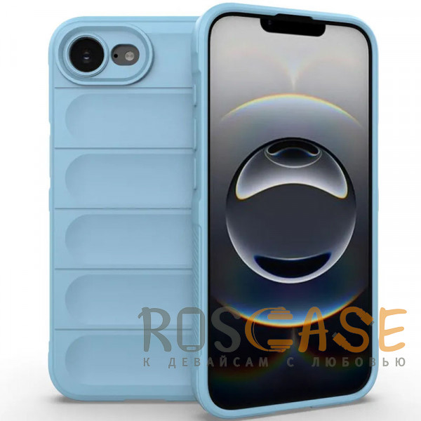 Фото Голубой Flex Silicone | Противоударный чехол для iPhone 16e с защитой камеры и микрофиброй