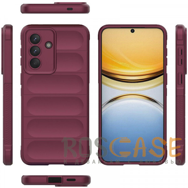 Фото Бордовый Flex Silicone | Противоударный чехол для Samsung Galaxy A57 с защитой камеры и микрофиброй