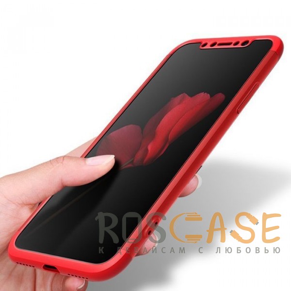 Фото Красный GKK LikGus 360° | Двухсторонний чехол для iPhone X / XS с защитными вставками