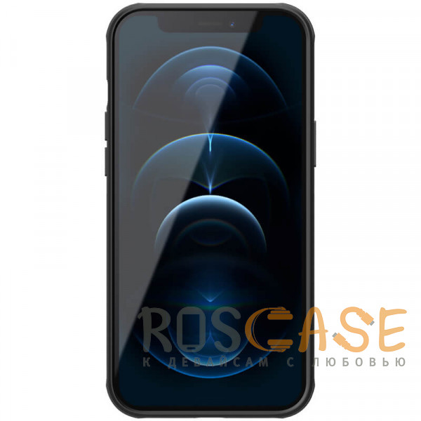 Фото Черный Nillkin Super Frosted Shield Pro | Матовый пластиковый чехол для iPhone 12 / 12 Pro с отверстием под лого